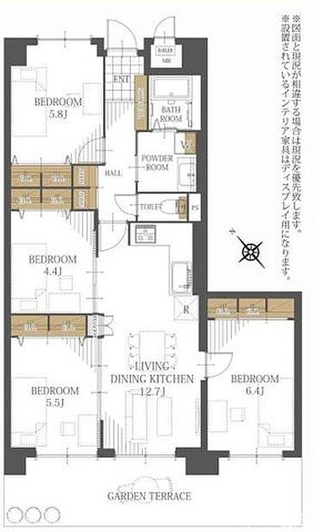 4LDK家族の気配を感じるリビング。子どもが個室を欲しがっても、ゆとりある4部屋で家族みんなが笑顔に