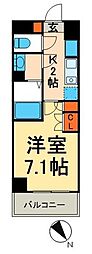 都営浅草線 浅草橋駅 徒歩3分の賃貸マンション 9階1Kの間取り