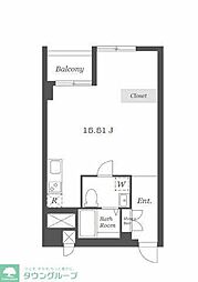 ＰＩＰＥ 6階ワンルームの間取り
