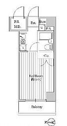 スペーシア池上 4階1Kの間取り