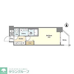 Ｌａ　Ｄｏｕｃｅｕｒ蒲田 2階1Kの間取り