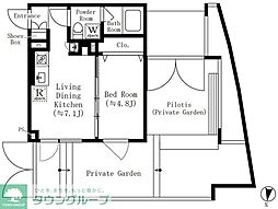 ＡＳＴＩＬＥ池尻大橋 103 1階1LDKの間取り