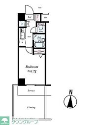 シンシア蒲田セカンドステージ 1階1Kの間取り