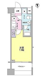 メインステージ白金高輪駅前 2階1Kの間取り
