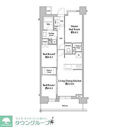 ドゥーエ西馬込 5階3LDKの間取り