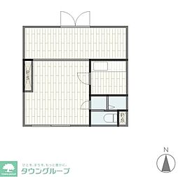 ＰＯＲＴＯ白金長者丸 1階2Kの間取り