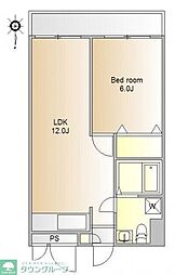 テラス碑文谷 1階1LDKの間取り