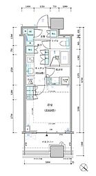 パークタワー勝どき　サウス棟 5階1Kの間取り