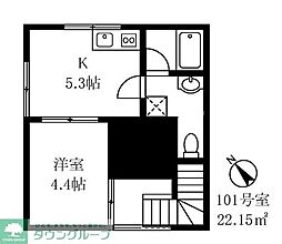 サライ武蔵小山 1階1Kの間取り