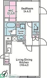 デュオメゾン渋谷松濤 204 2階1LDKの間取り