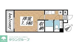 メゾン・ド・ヴィレ渋谷 8階1Kの間取り