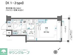 AELL蒲田南 3階1Kの間取り