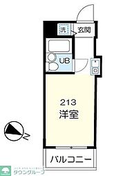トップ恵比寿 2階ワンルームの間取り