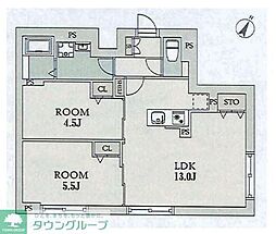 aLATO MEGURO 3階2LDKの間取り