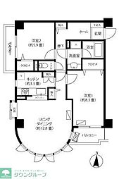 ガーデンコート下馬(000028_21) 5階2LDKの間取り