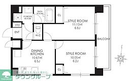 CALLAS　STYLE　TAMAGAWA〜カレススタイル〜 6階2DKの間取り