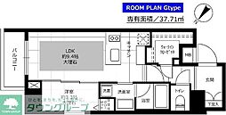 グランドコンシェルジュ蒲田 14階1LDKの間取り