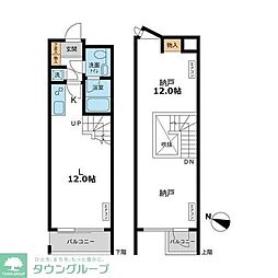 ＣＡＳＳＩＡ目黒 5階ワンルームの間取り