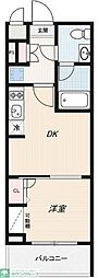 アーバンパーク品川豊町 2階1DKの間取り