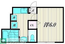 ギャラリーハウス 1階1Kの間取り