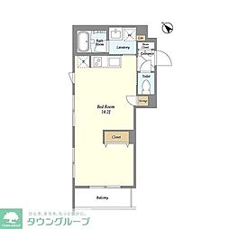 ＡＳＴＩＬＥ西新宿II 3階ワンルームの間取り