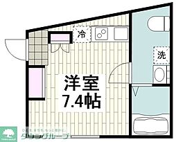 エアリアル西小山 ワンルームの間取図画像