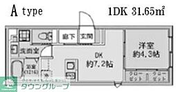 FABRIC蒲田westResidence 1DKの間取図画像