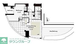 THECONOE代官山 1LDKの間取図画像