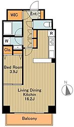 ParkCube東品川 1LDKの間取図画像