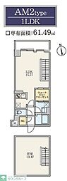 S-RESIDENCE駒場東大前 1LDKの間取図画像