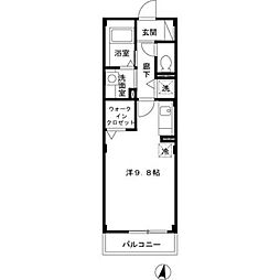 メゾンテラ ワンルームの間取図画像