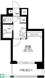 ラグジュアリーアパートメント三田慶大前 1Kの間取図画像