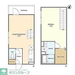 レガシア目黒不動前 1LDKの間取図画像
