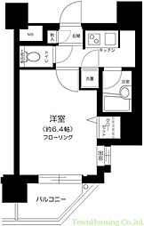 パレステュディオ芝浦TokyoBay 1Kの間取図画像