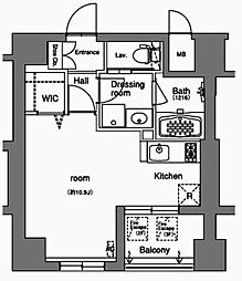 ブリーズヴェール東山 ワンルームの間取図画像