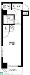 目黒フラワーハイホーム ワンルームの間取図画像