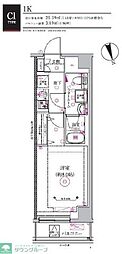 RELUXIA品川中延 1Kの間取図画像