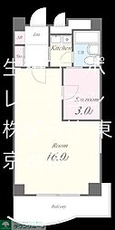 レジデンス西麻布 1SKの間取図画像