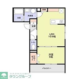 (仮称)新宿区大京町計画 1LDKの間取図画像
