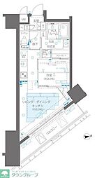 ZOOM新宿御苑前 1LDKの間取図画像