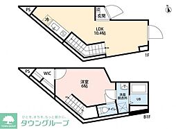 BIBLIO IIDABASHI 1LDKの間取図画像