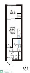 プライムスクエア池上 1LDKの間取図画像