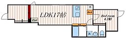 Teams Nishi-Gotanda 1LDKの間取図画像