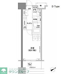 パークハビオ西新宿 1Kの間取図画像