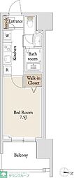 BLESS亀戸 1Kの間取図画像
