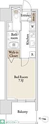 BLESS亀戸 1Kの間取図画像