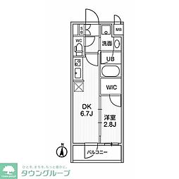 ALTERNA住吉 1DKの間取図画像