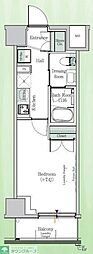OneROOFResidence木場East 1Kの間取図画像
