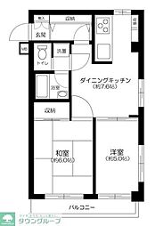 ジュエリー世田谷 2DKの間取図画像
