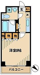 レジディア南雪谷 1Kの間取図画像